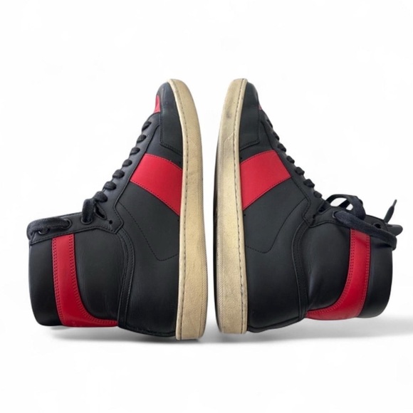 Saint Laurent YSL SL 10H Leather High-Top Sneaker Size 40 7 - Picture 6 of 8
